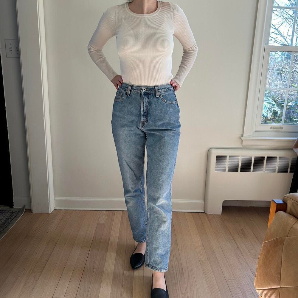 Vintage ann taylor high waisted slim tapered straight leg sz 10/modern size 6